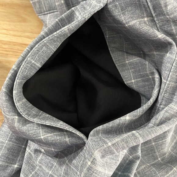 Nike Golf Dri Fit Shorts Gray White Plaid Polyester Blend Men's Size‎ 34 - Picture 7 of 11